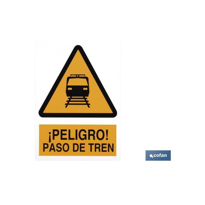 

PLIMPO señal poliestireno 210 x 148 mm paso de tren
