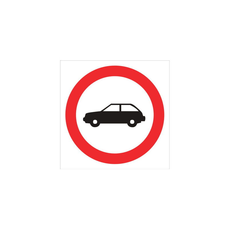 

Señal prohibido solo pictograma - Prohibido coches | 210X210 - POLIESTIRENO