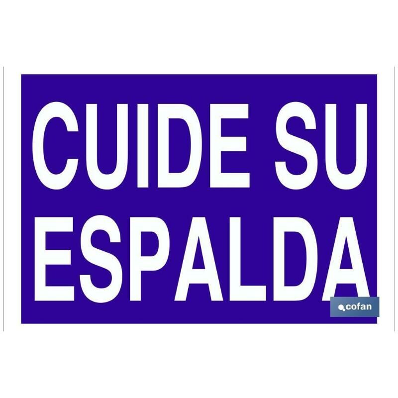 

PLIMPO señal poliestireno 297x210 cuide su espalda