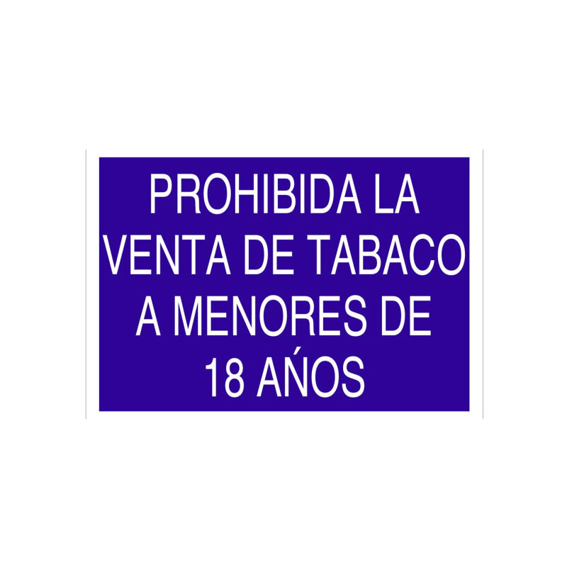 

AC16 Señal "Prohibida la venta de tabaco a menores de 18 años" | 297X210