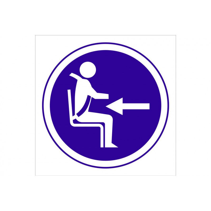

Señal obligación solo pictorama - Obligatorio cinturon de seguridad | Poliestireno - 297x297 mm