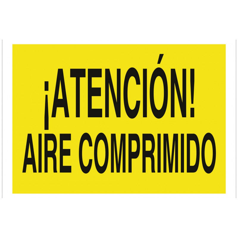 

Señal advertencia solo texto - ¡Atención! aire comprimido | 420X297 mm