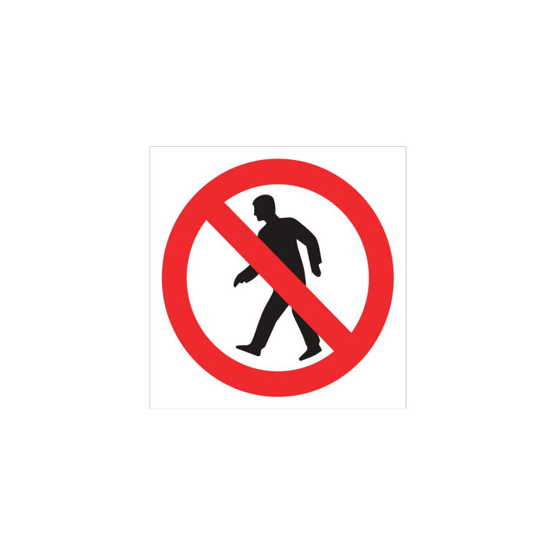 

Señal prohibido solo pictograma - Prohibido pasar | 105X105 - POLIESTIRENO