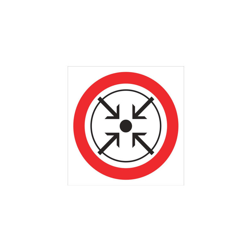 

Señal prohibido solo pictograma - Prohibido punto de encuentro | 210X210 - POLIESTIRENO