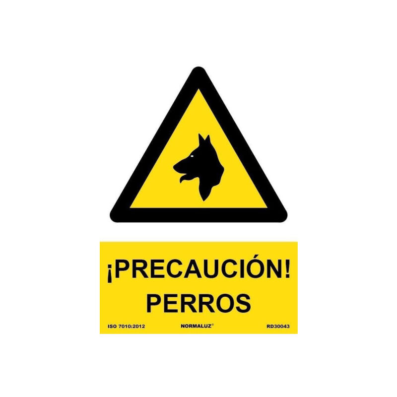 

Señal ¡Precaución! Perros Con Tintas UV | 200 x 300 mm - ADHESIVOS DE VINILO