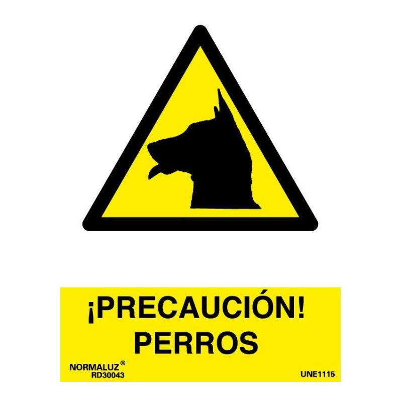 

MIBRICOTIENDA normaluz señal luminiscente precaucion perros 21x30 rd30043