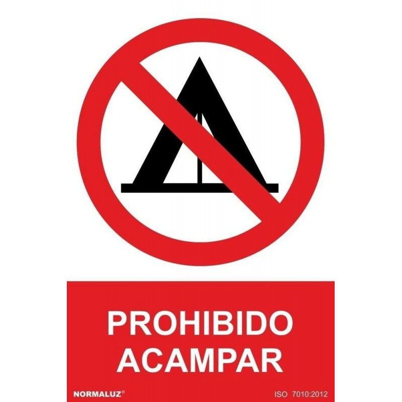 

Señal Prohibido Acampar Con Tintas UV | ADHESIVOS DE VINILO - 150 x 200 mm