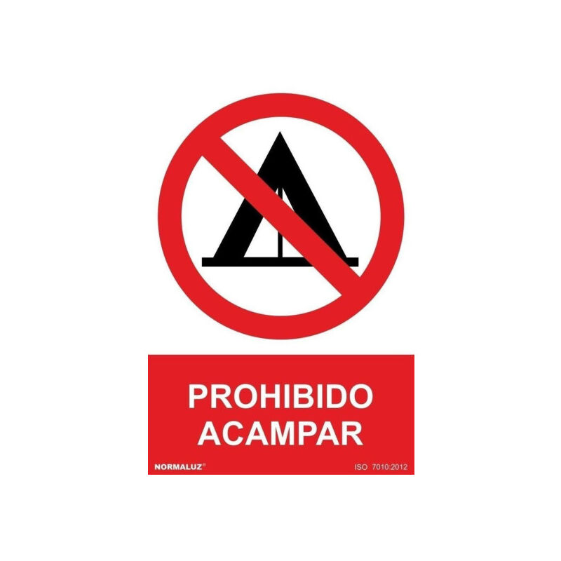 

Señal Prohibido Acampar Con Tintas UV | ADHESIVOS DE VINILO - 100 x 150 mm