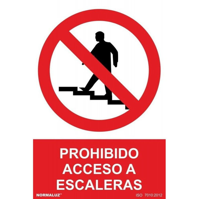 

Señal Prohibido Acceso A Escaleras Con Tintas UV | ADHESIVOS DE VINILO - 150 x 200 mm