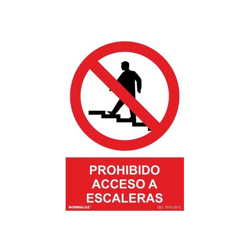 

Señal Prohibido Acceso A Escaleras Con Tintas UV | ADHESIVOS DE VINILO - 100 x 150 mm