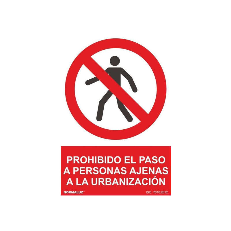 

Señal Proh. El Paso A Personas Ajenas A La Urbanización Con Tintas UV | 300 x 400 mm - PVC GLASSPACK 0'7 mm