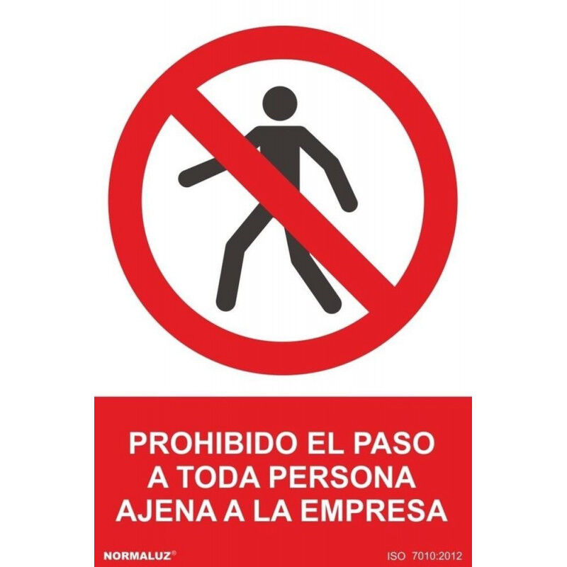 

Señal Prohibido El Paso A Toda Persona Ajena A La Empresa Con Tinta UV | ADHESIVOS DE VINILO - 100 x 150 mm