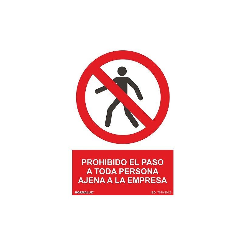 

Señal Prohibido El Paso Persona Ajena PVC 40x30 cm Rojo