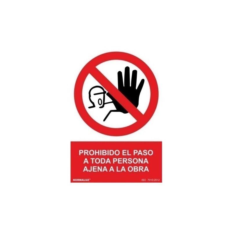 

Cartel Señal 210X300Mm Pvc Prohibido El Paso Obra Normaluz