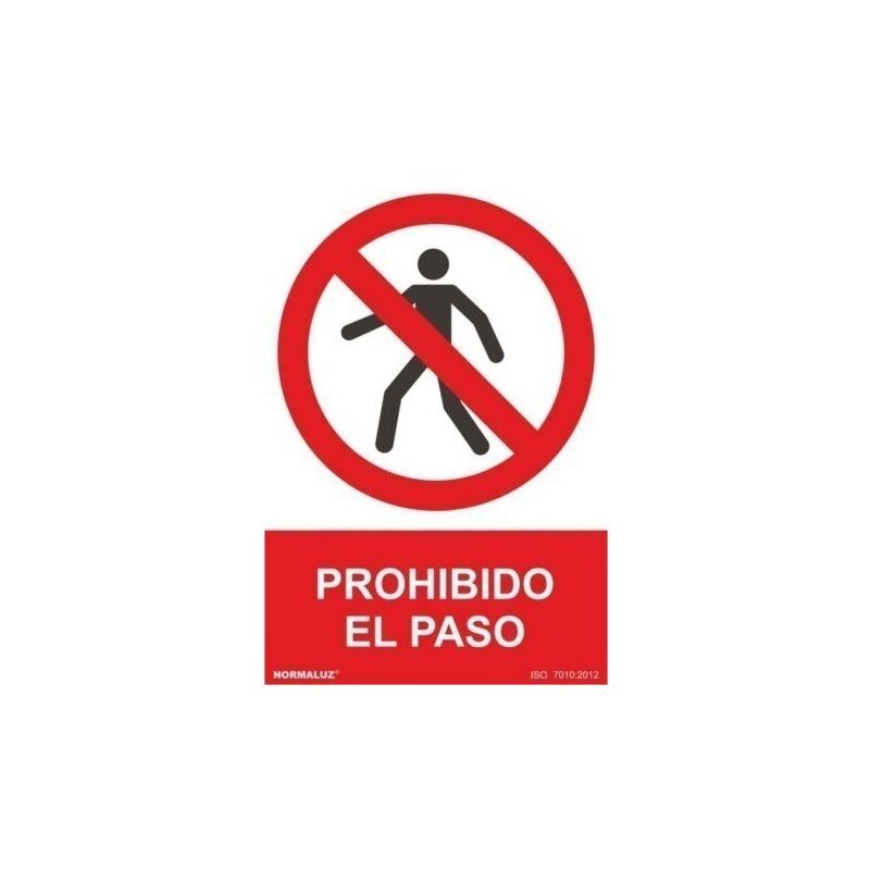 

normaluz señal luminiscente prohibido el paso 21x30 rd40002 - Mibricotienda