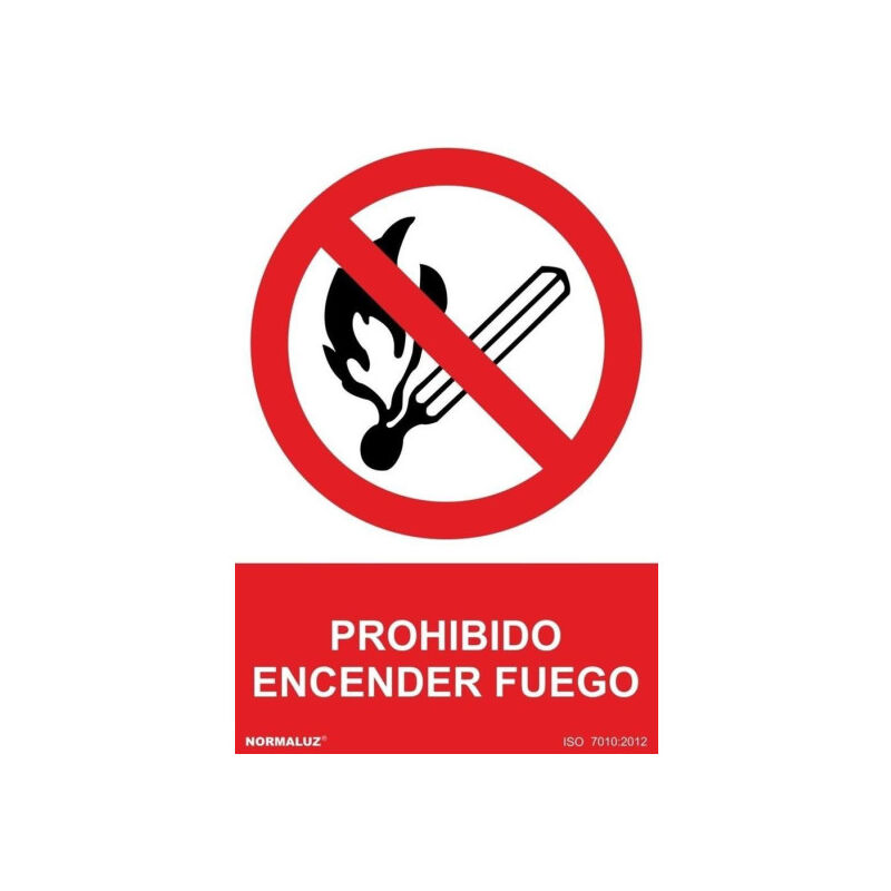 

Señal Prohibido Encender Fuego Con Tintas UV | ADHESIVOS DE VINILO - 100 x 150 mm