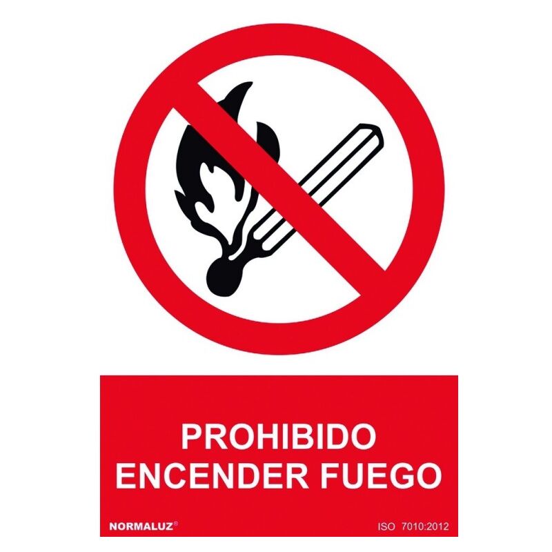 

Normaluz - SeÑal 210x300mm pvc prohibido encender fuego rd40001