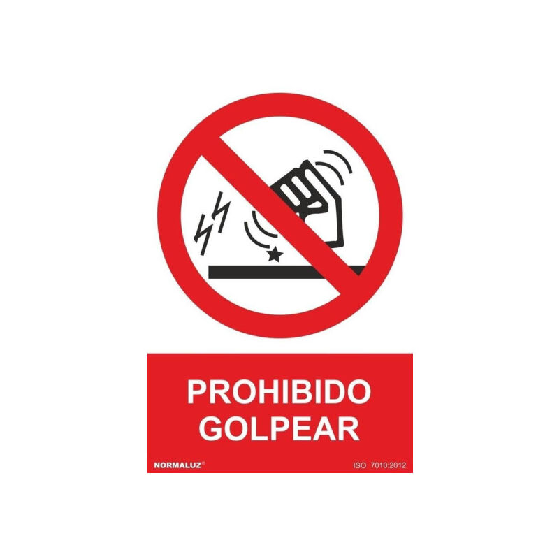 

Señal Prohibido Golpear Con Tintas UV | ADHESIVOS DE VINILO - 100 x 150 mm