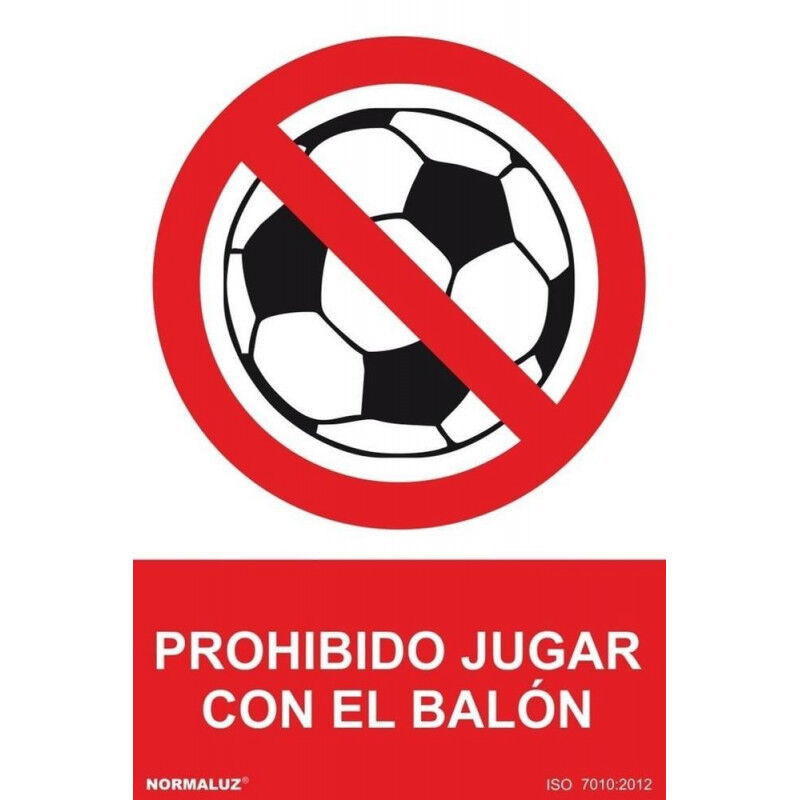 

Señal Prohibido Jugar Con El Balón Con Tintas UV | 210 x 300 mm - ALUMINIO 0'5 mm