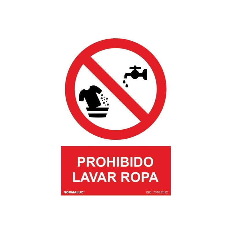 

Señal Prohibido Lavar Ropa Con Tintas UV | ADHESIVOS DE VINILO - 150 x 200 mm