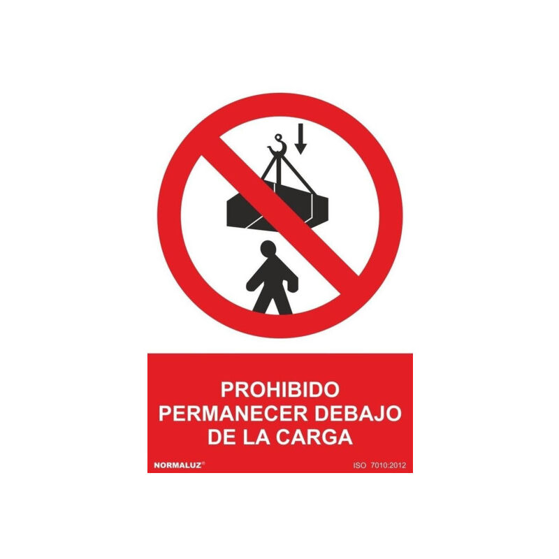 

Señal Prohibido Permanecer Debajo De La Carga Con Tintas UV | 300 x 400 mm - PVC GLASSPACK 0'7 mm