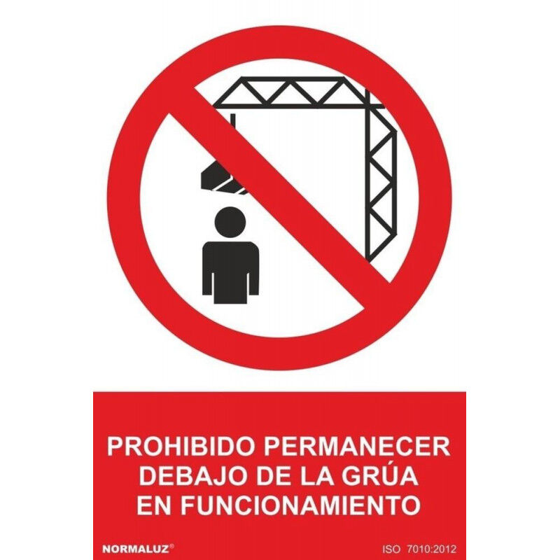 

Señal Proh. Permanecer Debajo De La Grúa En Funcionamiento Tintas UV | ALUMINIO 0'5 mm - 300 x 400 mm