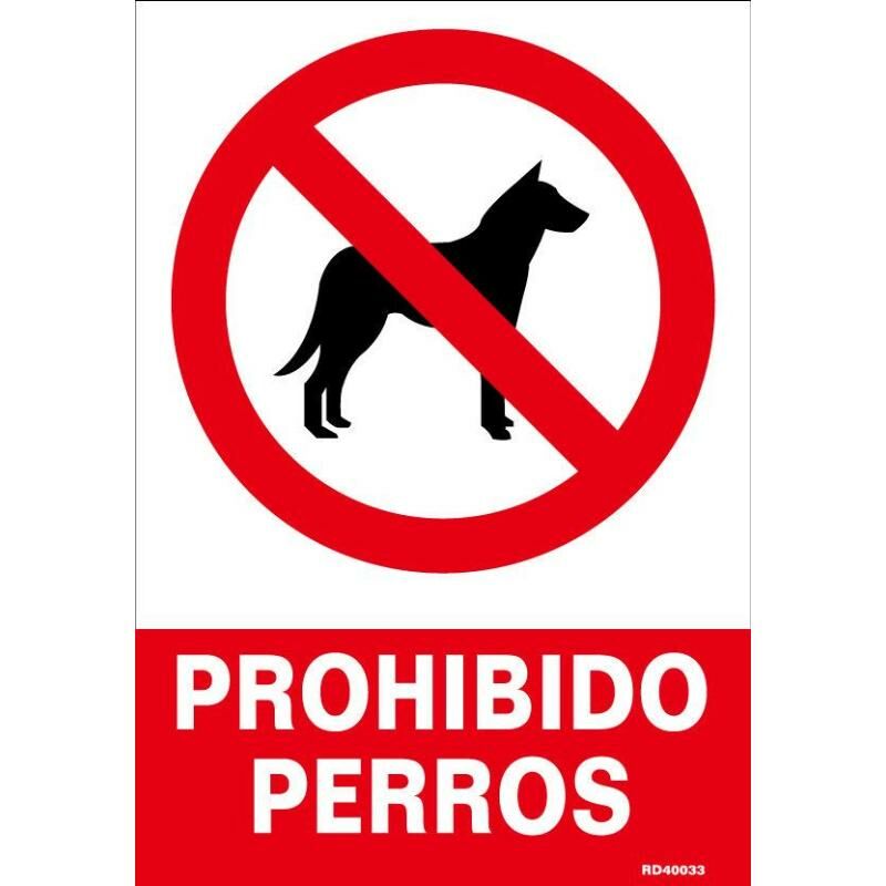 

normaluz señal luminiscente prohibido perros 21x30 rd40033 - Mibricotienda