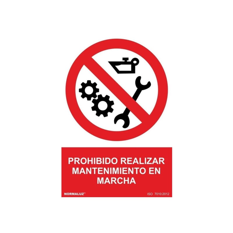 

Señal Prohibido Realizar Mantenimiento En Marcha Con Tintas UV | 200 x 300 mm - ADHESIVOS DE VINILO