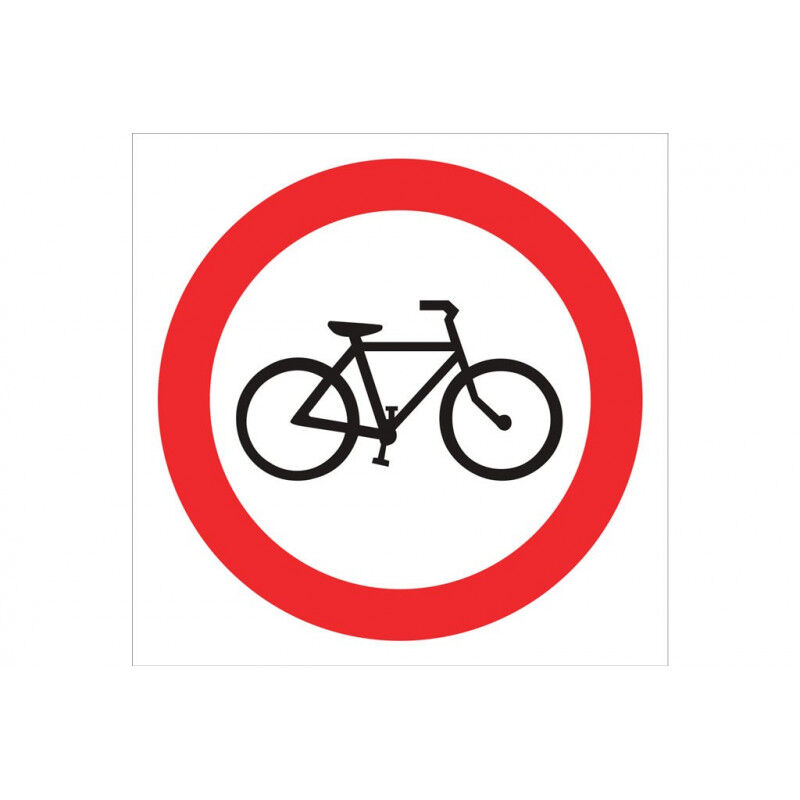 

Señal prohibido solo pictograma - Prohibido Bicicletas | Pegatina Adhesiva - 105X105