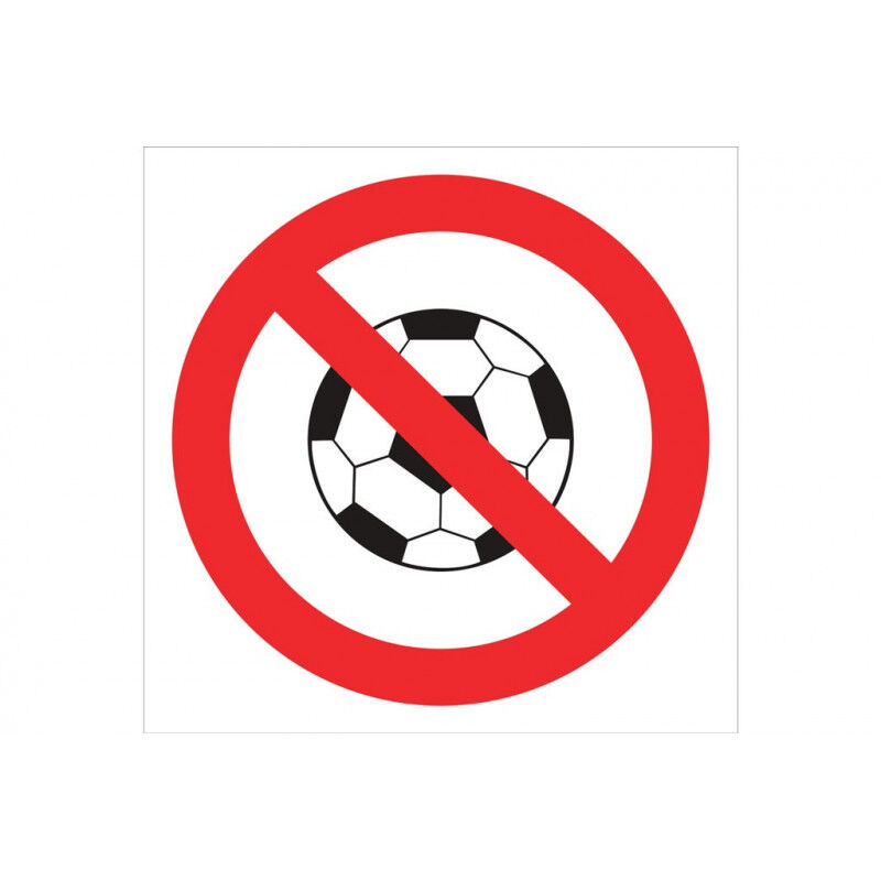 

Señal prohibido solo pictograma - Prohibido jugar Balón | Pegatina Adhesiva - 105X105