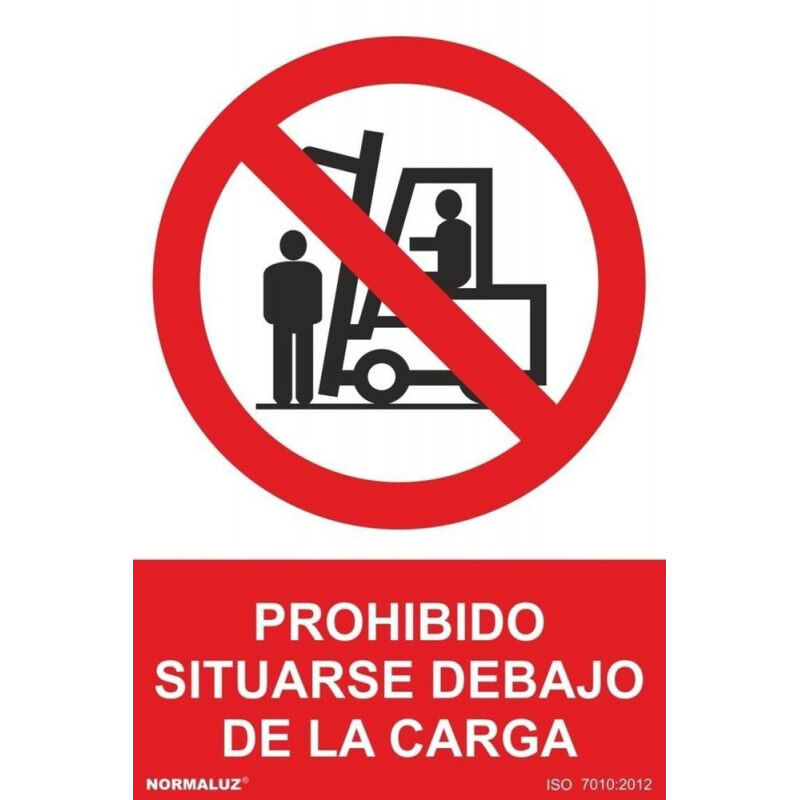 

Señal Prohibido Sujetarse Debajo de La Carga Con Tintas UV | ALUMINIO 0'5 mm - 300 x 400 mm