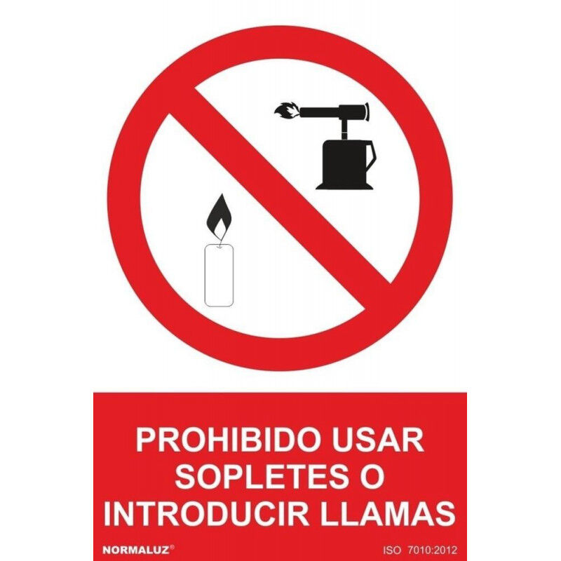 

Señal Prohibido Usar Sopletes O Introducir Llamas Con Tintas UV | ALUMINIO 0'5 mm - 300 x 400 mm