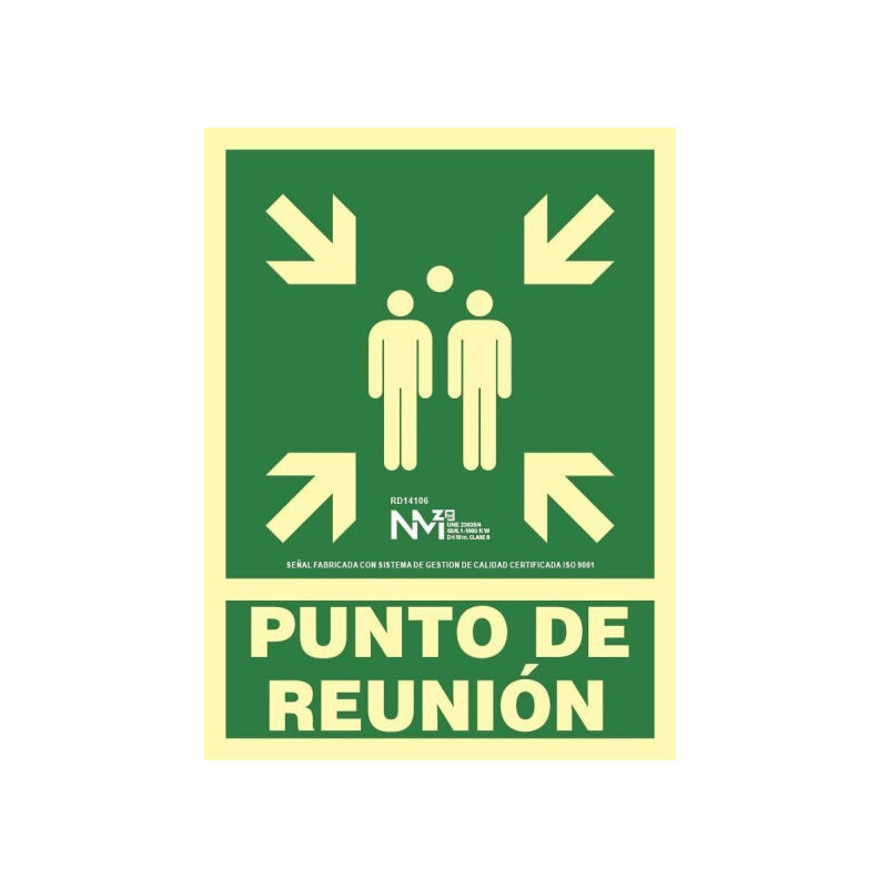 

Señal Punto de Reunión Luminiscente | CLASE B (PVC 0'7 mm) - 450 x 600 mm