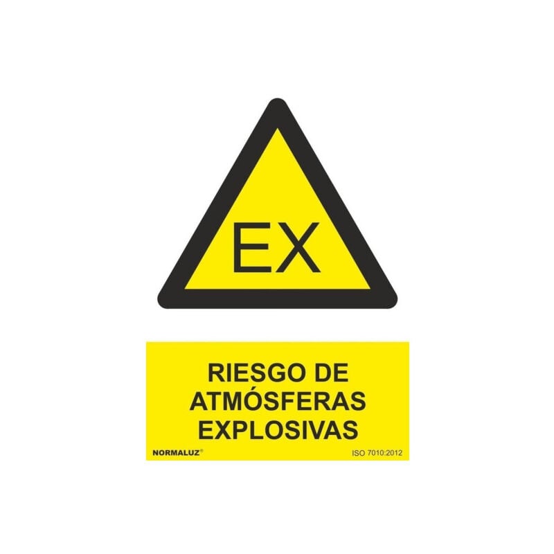 

Señal Riesgo de Atmósferas Explosivas Con Tintas UV | ALUMINIO 0'5 mm - 300 x 400 mm