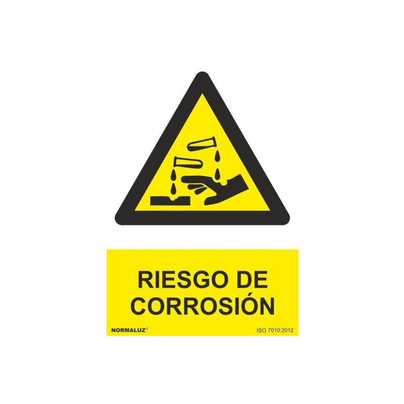 

Señal Riesgo de Corrosión Con Tintas UV | ADHESIVOS DE VINILO - 100 x 150 mm
