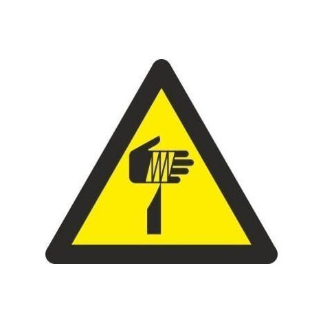 Señal Riesgo de Corte Con Tintas UV Lado 90 mm (Pack de 10)