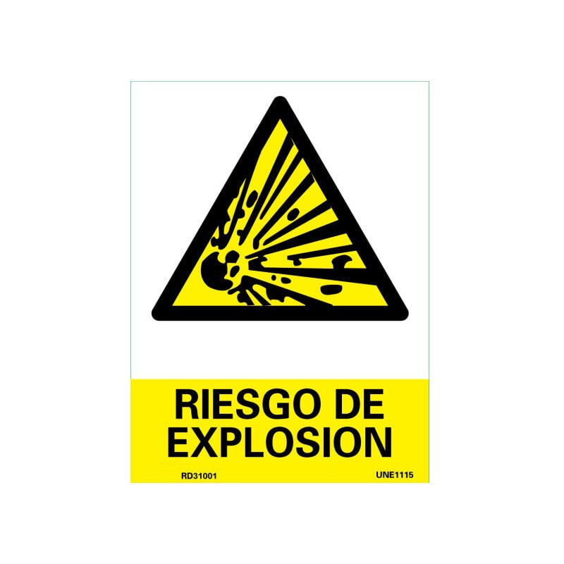 

Señal Riesgo de Explosión Con Tintas UV | 200 x 300 mm - ADHESIVOS DE VINILO