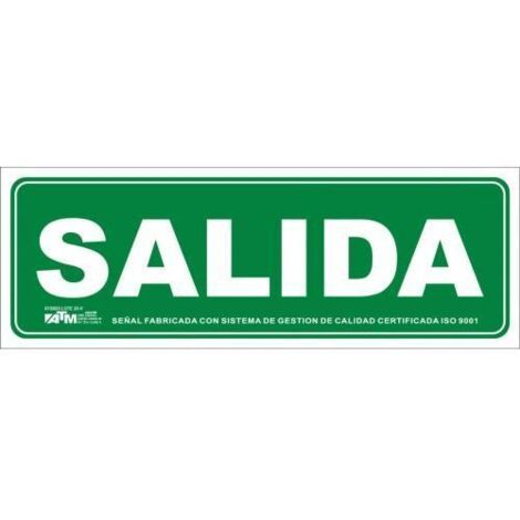 Señal salida ATM PVC clase A - alta visibilidad, resistente a la intemperie.