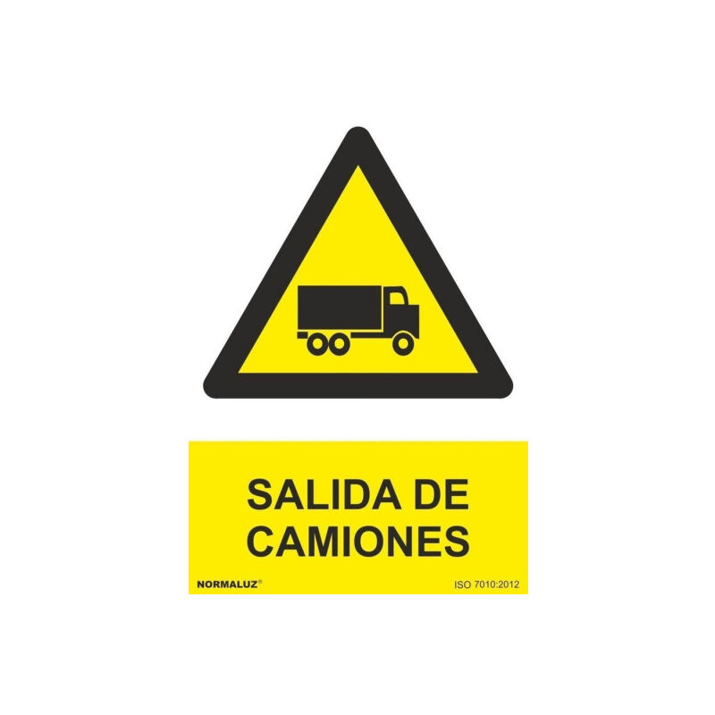 

Señal Salida de Camiones Con Tintas UV | 210 x 300 mm - ALUMINIO 0'5 mm