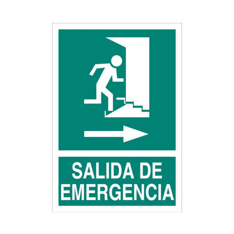 Señal Salida Emergencia puerta derecha (texto y pictograma)                                                          210X148