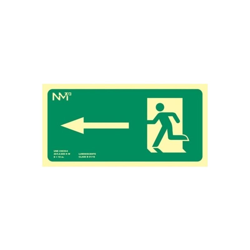 

Normaluz - Cartel Señal 320X160Mm Luminiscente Pvc Salida Izquierda
