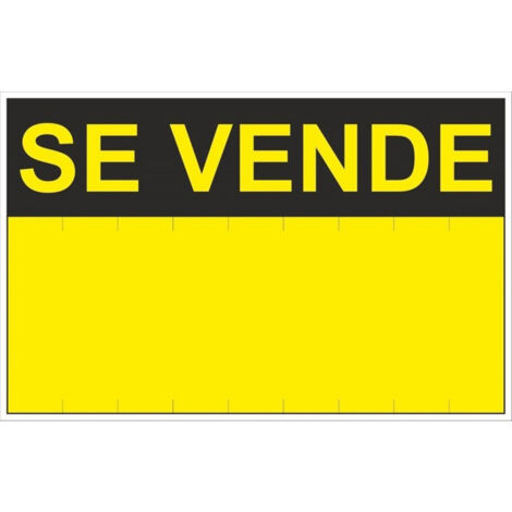 Señal se vende pvc amarillo normaluz 0,4mm 350x450mm