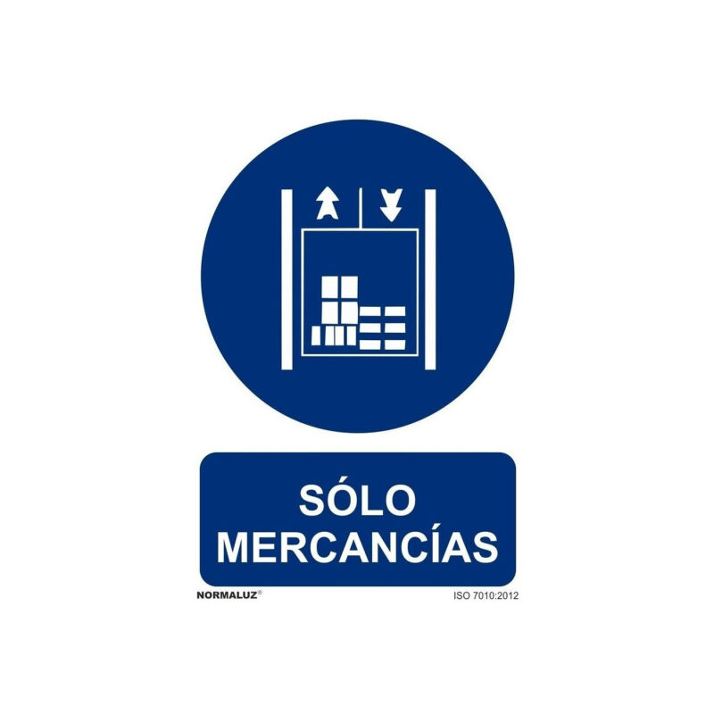 

Señal Solo Mercancías Con Tintas UV | 210 x 300 mm - ALUMINIO 0'5 mm