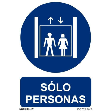 Señal Solo Personas Con Tintas UV | ADHESIVOS DE VINILO - 100 x 150 mm