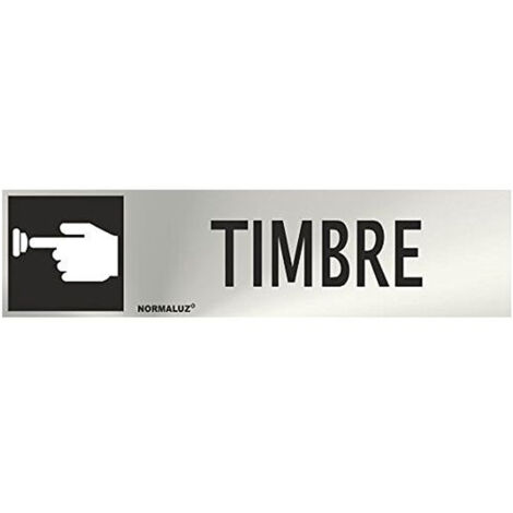 Señal timbre inox adhesiva 5x20cm rd707086