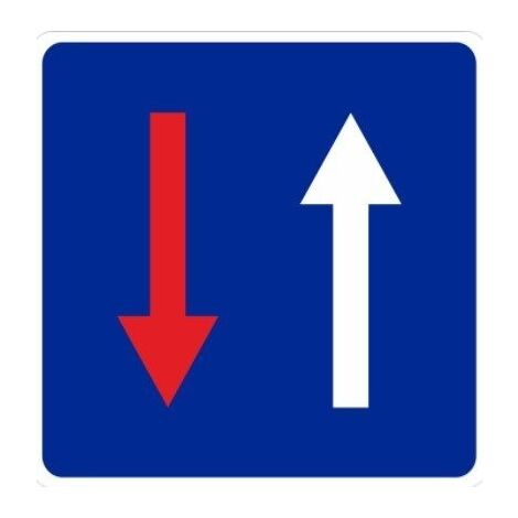 SEÑAL TRAFICO CHAPA 500 CUADRADA 50 PRIORIDAD PASO