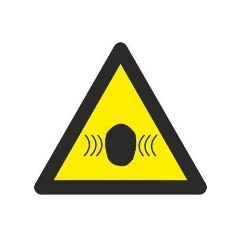 Señal triangular Ruido peligroso Lado 90 mm (Pack de 10) SEKURECO