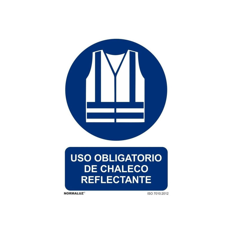 

Señal Uso Obligatorio de Chaleco Reflectante Con Tintas UV | 210 x 300 mm - ALUMINIO 0'5 mm