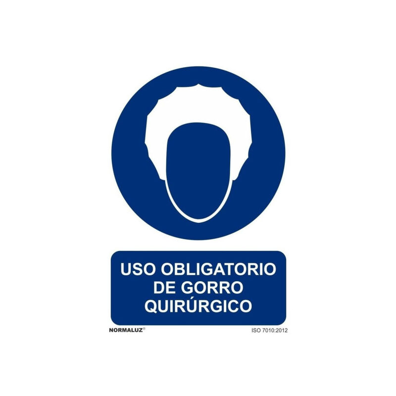 

Señal Uso Obligatorio de Gorro Quirúrjico Con Tintas UV | ADHESIVOS DE VINILO - 150 x 200 mm