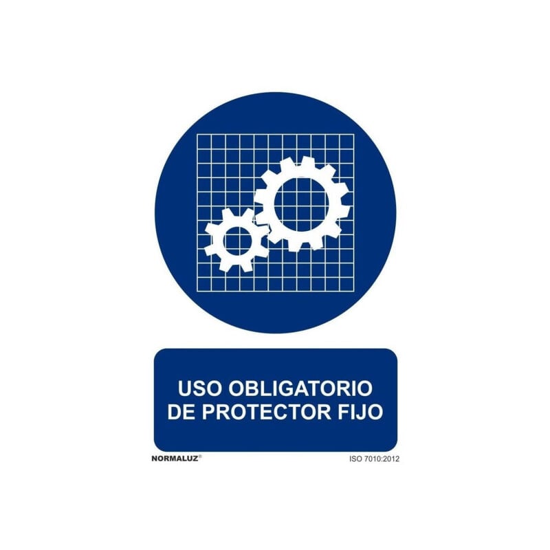 

Señal Uso Obligatorio de Protector Fijo Con Tintas UV | ADHESIVOS DE VINILO - 150 x 200 mm